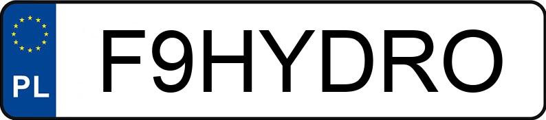 Numer rejestracyjny F9HYDRO posiada AUDI A1 1.6 TDi MR`10 E5 8X Ambition