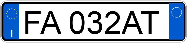 Numer rejestracyjny FA032AT posiada LANCIA Ypsilon 3a serie