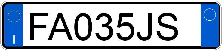 Numer rejestracyjny FA035JS posiada AUDI Q3