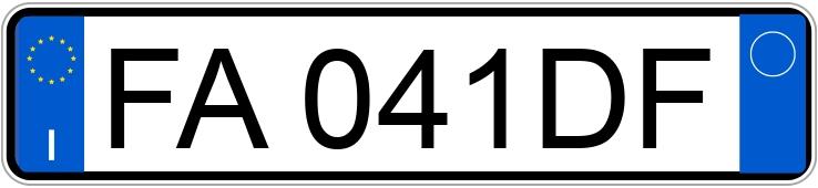 Numer rejestracyjny FA041DF posiada BMW Serie 5