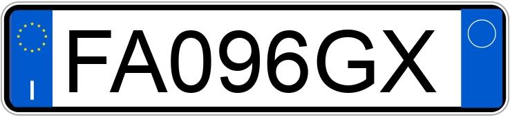 Numer rejestracyjny FA096GX posiada AUDI A5 1a serie