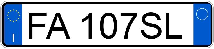 Numer rejestracyjny FA107SL posiada AUDI A5 1a serie