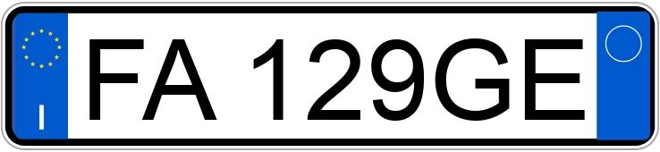 Numer rejestracyjny FA129GE posiada VOLKSWAGEN Golf 7a serie