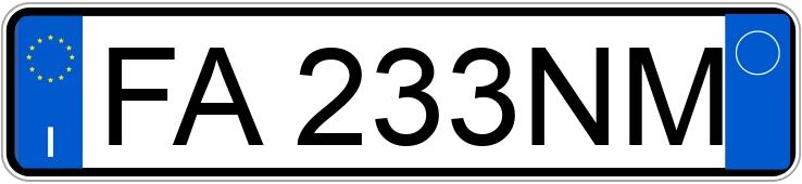 Numer rejestracyjny FA233NM posiada FIAT Punto 4a serie Numer rejestracyjny FA233NM posiada FIAT Punto 4a serie