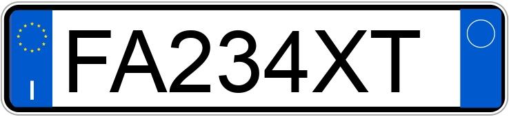 Numer rejestracyjny FA234XT posiada MINI Mini 5P