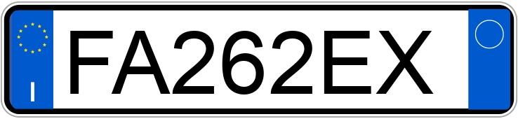 Numer rejestracyjny FA262EX posiada FIAT 500