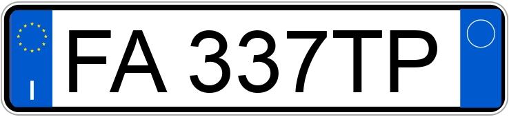 Numer rejestracyjny FA337TP posiada FIAT 500