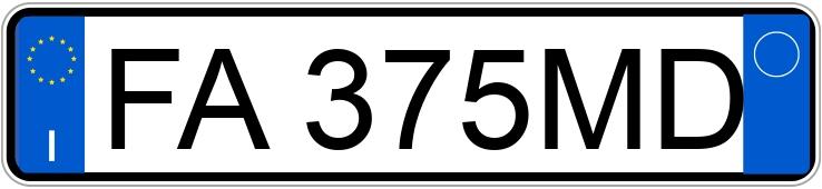 Numer rejestracyjny FA375MD posiada FIAT Punto 4a serie