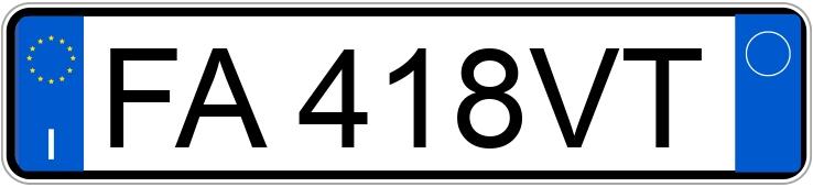 Numer rejestracyjny FA418VT posiada MERCEDES Classe A