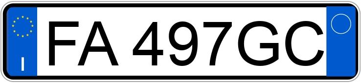 Numer rejestracyjny FA497GC posiada VOLKSWAGEN Golf 6a serie Numer rejestracyjny FA497GC posiada VOLKSWAGEN Golf 6a serie