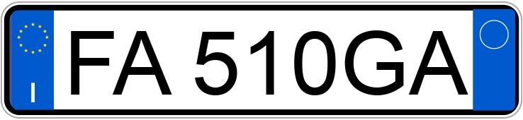 Numer rejestracyjny FA510GA posiada FIAT Panda 3a serie