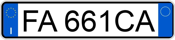 Numer rejestracyjny FA661CA posiada VOLKSWAGEN Golf 7a serie