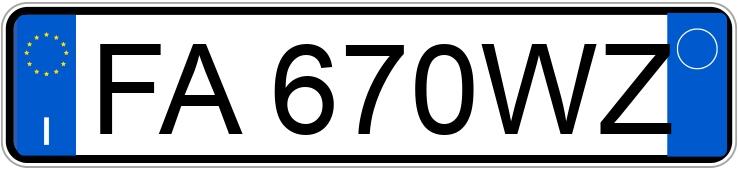 Numer rejestracyjny FA670WZ posiada FIAT Punto 4a serie