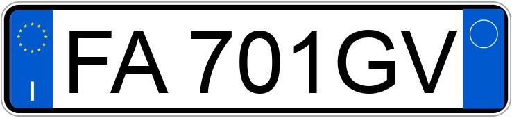 Numer rejestracyjny FA701GV posiada AUDI Q3