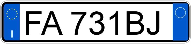 Numer rejestracyjny FA731BJ posiada LANCIA Ypsilon 3a serie
