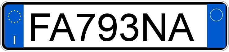 Numer rejestracyjny FA793NA posiada FIAT Punto 4a serie Numer rejestracyjny FA793NA posiada FIAT Punto 4a serie