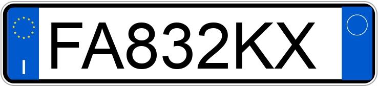 Numer rejestracyjny FA832KX posiada FIAT Punto 4a serie