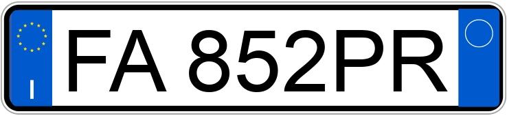 Numer rejestracyjny FA852PR posiada FIAT Panda 3a serie