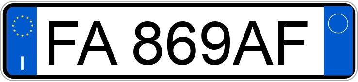 Numer rejestracyjny FA869AF posiada AUDI TT 3a serie