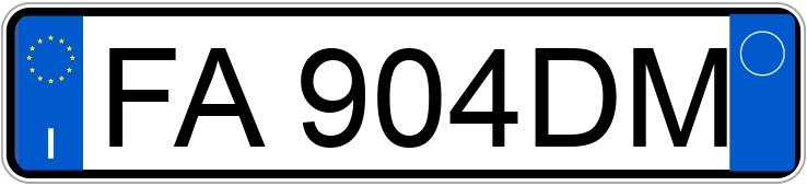 Numer rejestracyjny FA904DM posiada VOLKSWAGEN GOLF