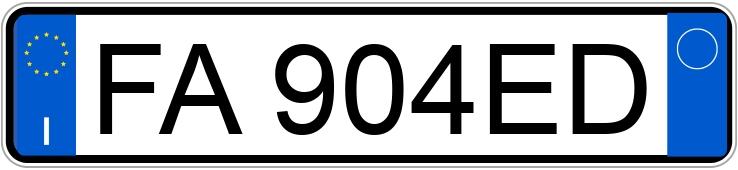 Numer rejestracyjny FA904ED posiada BMW Serie 1