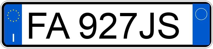 Numer rejestracyjny FA927JS posiada FIAT Punto 4a serie