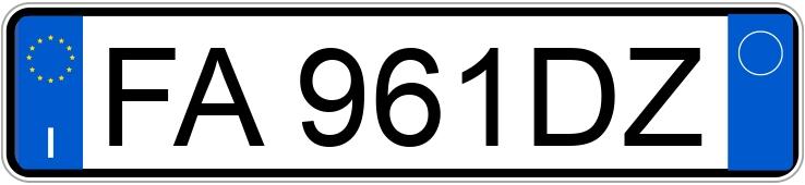 Numer rejestracyjny FA961DZ posiada MERCEDES Classe B