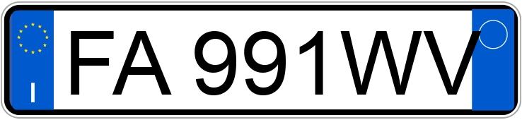 Numer rejestracyjny FA991WV posiada Mazda 2