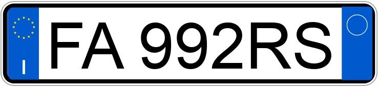 Numer rejestracyjny FA992RS posiada KIA Sportage 3a serie