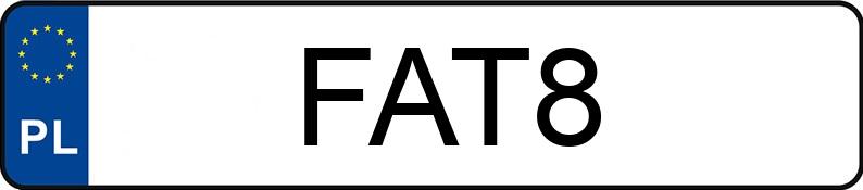 Numer rejestracyjny FAT 8 posiada AUDI A4 Avant 2.0 TFSI Kat. MR`05 E4 8E A4 Avant 2.0 TFSI Kat. MR`05 E4 8E - FAT8