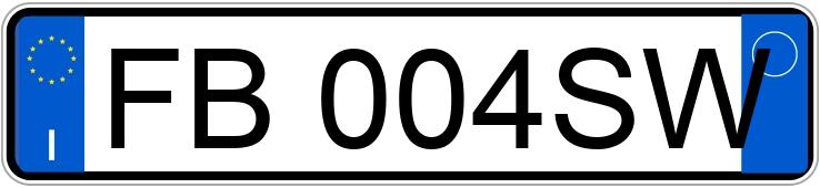 Numer rejestracyjny FB004SW posiada FIAT 500