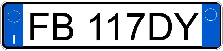 Numer rejestracyjny FB117DY posiada FIAT Panda 3a serie