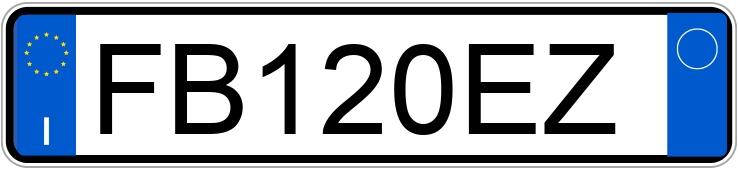 Numer rejestracyjny FB120EZ posiada VOLKSWAGEN up!