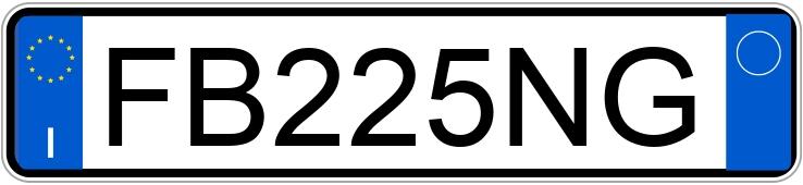 Numer rejestracyjny FB225NG posiada FIAT Panda 3a serie