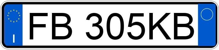 Numer rejestracyjny FB305KB posiada  