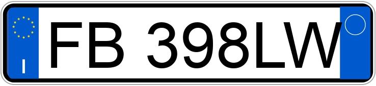 Numer rejestracyjny FB398LW posiada LANCIA Ypsilon 3a serie