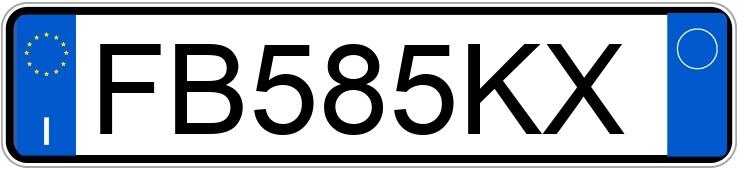 Numer rejestracyjny FB585KX posiada BMW Serie 3 G.T.