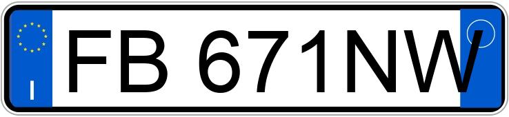 Numer rejestracyjny FB671NW posiada FIAT Panda 3a serie