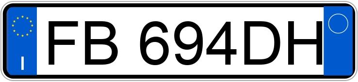 Numer rejestracyjny FB694DH posiada BMW Serie 3