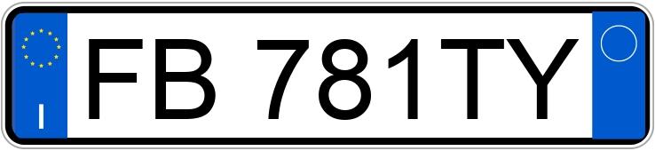 Numer rejestracyjny FB781TY posiada FIAT Punto 4a serie