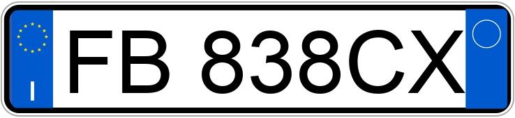 Numer rejestracyjny FB838CX posiada FIAT Punto 4a serie Numer rejestracyjny FB838CX posiada FIAT Punto 4a serie