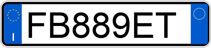 Numer rejestracyjny FB889ET posiada BMW Serie 7