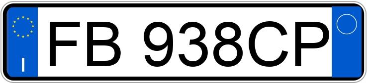 Numer rejestracyjny FB938CP posiada FIAT Panda 3a serie