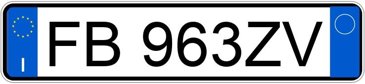 Numer rejestracyjny FB963ZV posiada LANCIA Ypsilon 3a serie