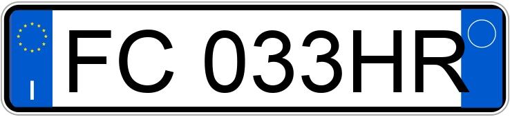 Numer rejestracyjny FC033HR posiada FIAT Punto 4a serie