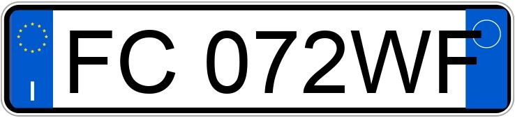 Numer rejestracyjny FC072WF posiada BMW Serie 3