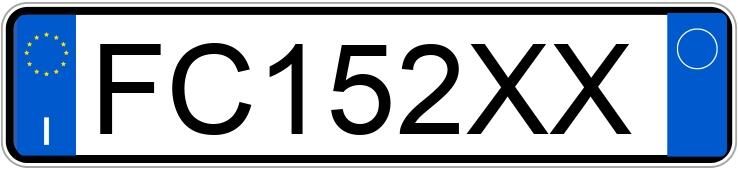 Numer rejestracyjny FC152XX posiada FIAT 500X