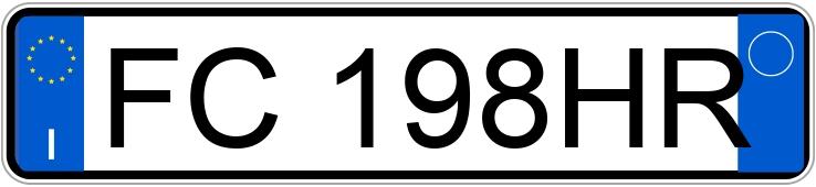 Numer rejestracyjny FC198HR posiada FIAT Punto 4a serie