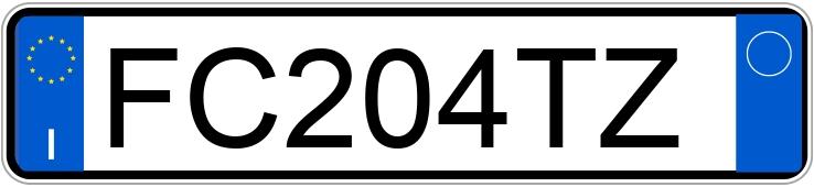 Numer rejestracyjny FC204TZ posiada BMW Serie 1