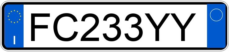 Numer rejestracyjny FC233YY posiada FIAT Panda 3a serie Numer rejestracyjny FC233YY posiada FIAT Panda 3a serie